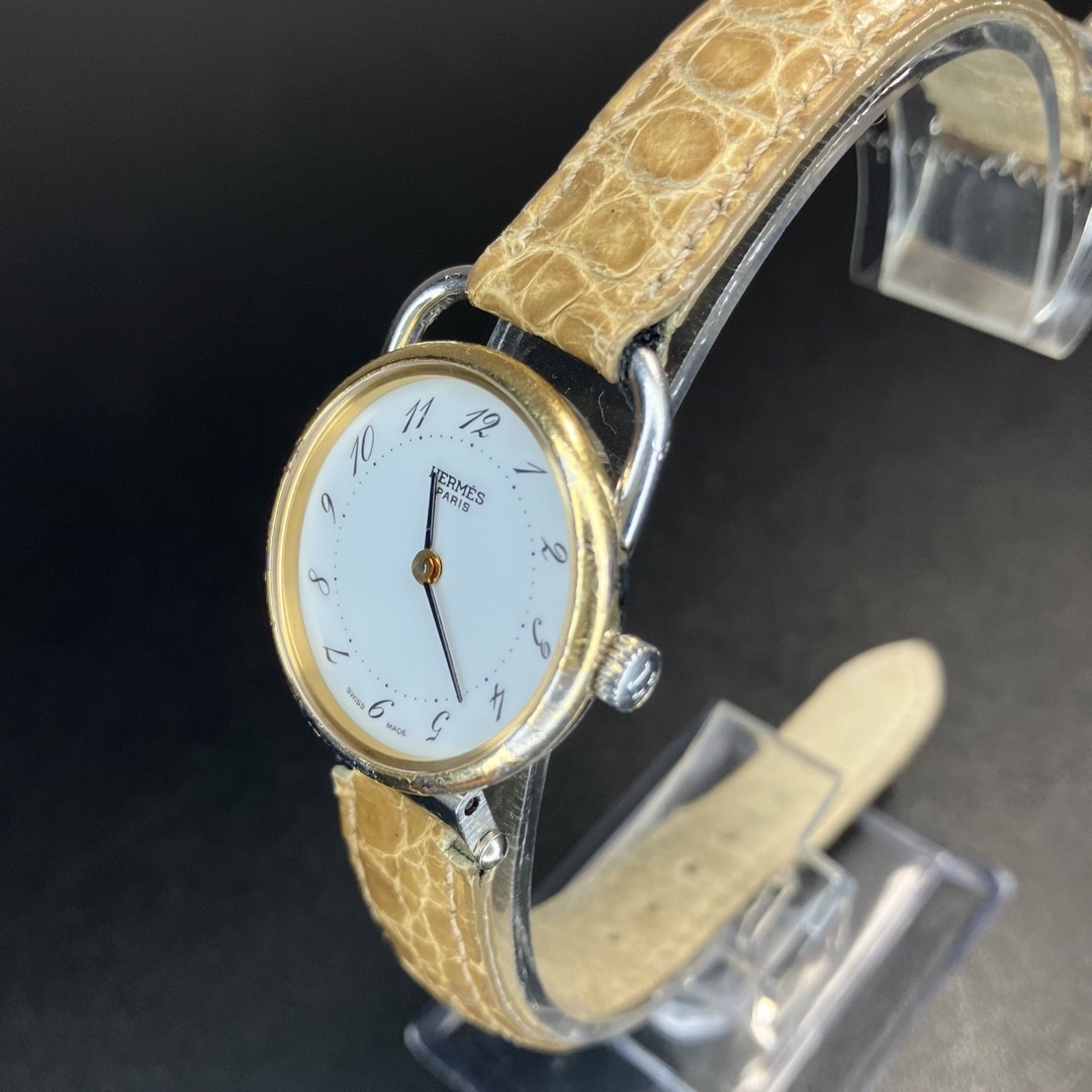 正規品 可動品 エルメス 腕時計 アルソー ゴールドコンビ クリッパー