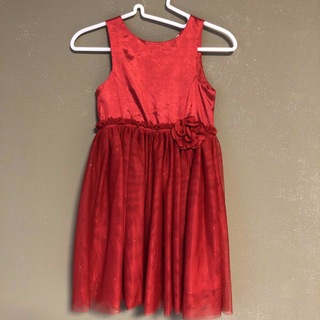 エイチアンドエム(H&M)の発表会や結婚式に　赤ワンピース　130センチ(ドレス/フォーマル)