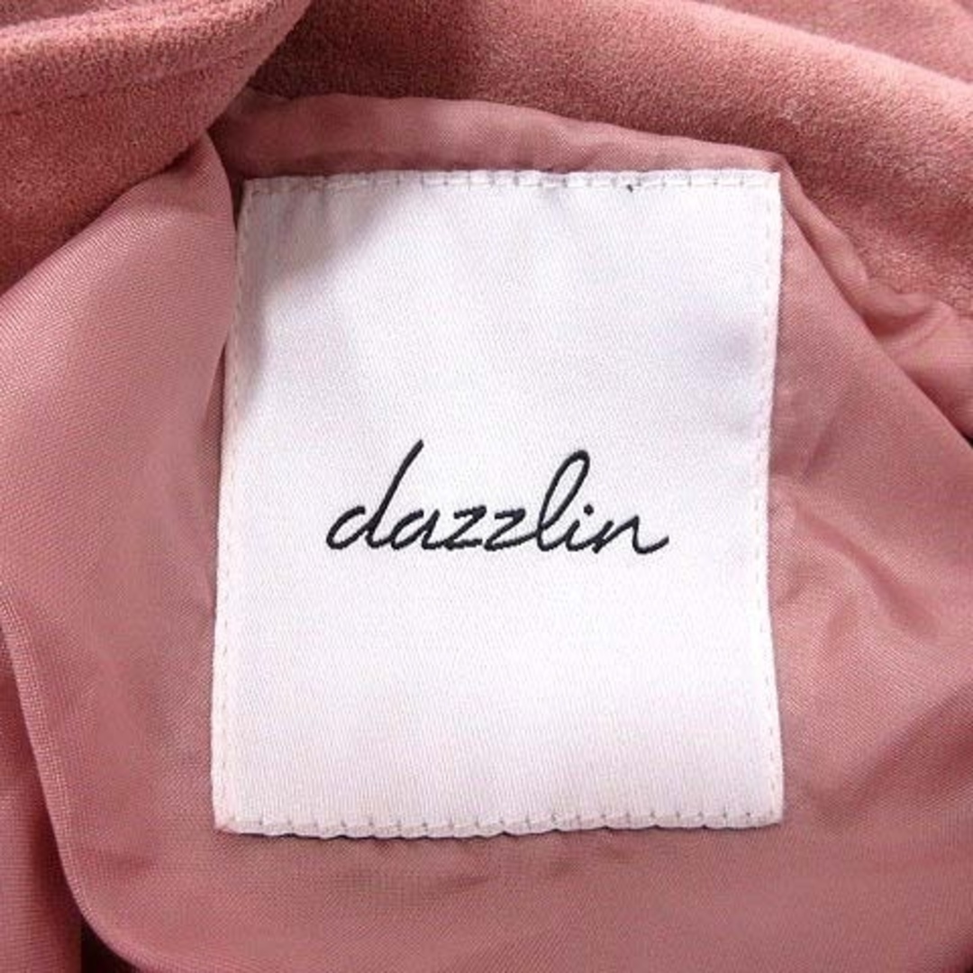 dazzlin(ダズリン)のdazzlin ライダースジャケット フェイクレイヤード S ピンク ■MO レディースのジャケット/アウター(ライダースジャケット)の商品写真