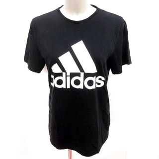 アディダス(adidas)のアディダス adidas カットソー Uネック 半袖 M 黒 ブラック /RT(カットソー(半袖/袖なし))