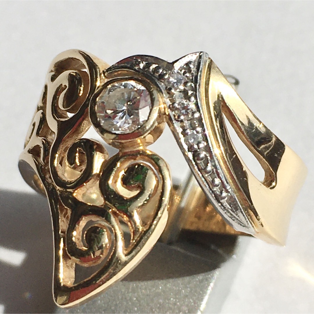 定価¥165.000 0.2ct ダイヤモンド 18金プラチナリング 12号 2