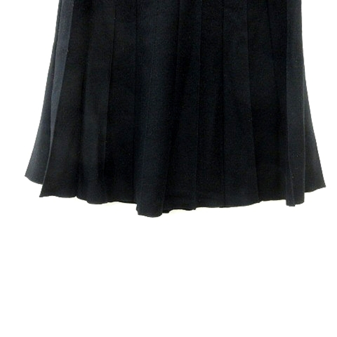 JILLSTUART(ジルスチュアート)のジルスチュアート プリーツスカート ひざ丈 ウール 0 黒 ブラック ■MO レディースのスカート(ひざ丈スカート)の商品写真