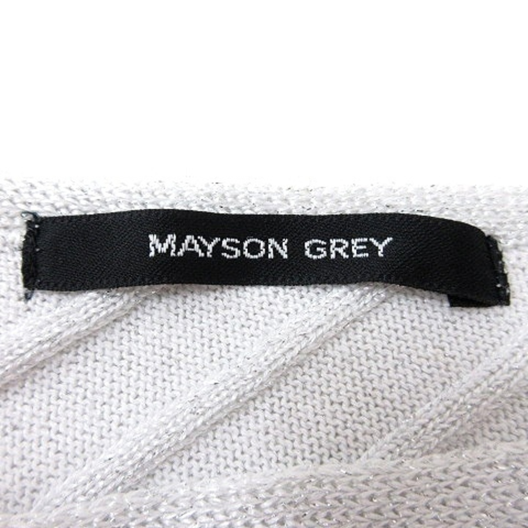 MAYSON GREY(メイソングレイ)のメイソングレイ ニット カットソー 長袖 リブ ラメ 2 ライトグレー ■MO レディースのトップス(ニット/セーター)の商品写真