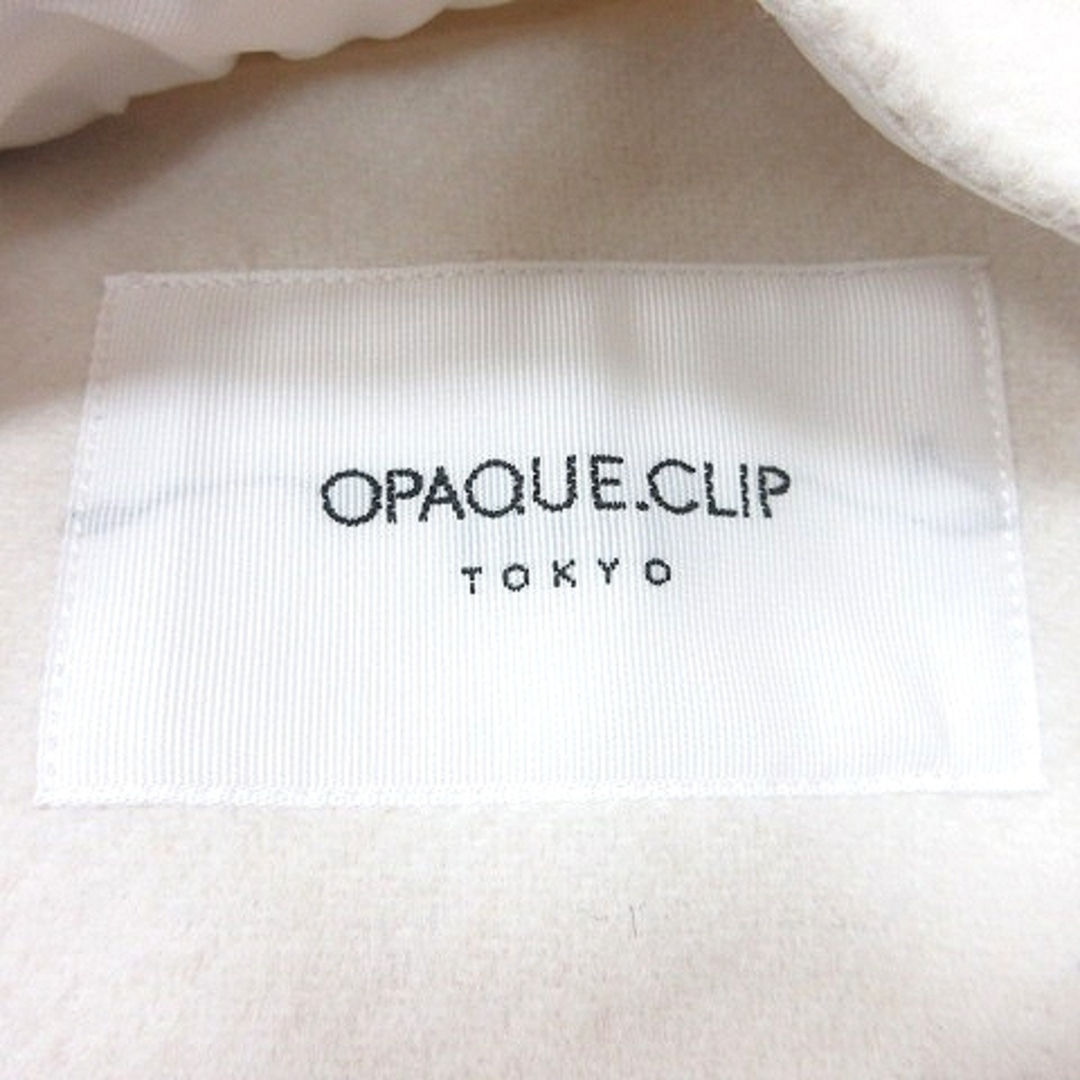 OPAQUE.CLIP(オペークドットクリップ)のオペークドットクリップ ノーカラージャケット 総裏地 フード 38 白 ■MO レディースのジャケット/アウター(その他)の商品写真