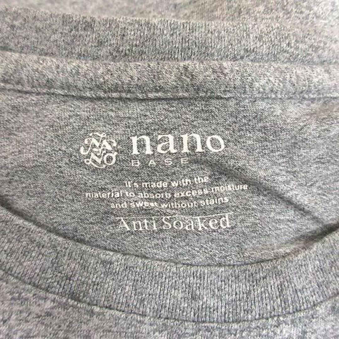 nano・universe(ナノユニバース)のナノユニバース Tシャツ カットソー 半袖 ラウンドネック 無地 S グレー メンズのトップス(Tシャツ/カットソー(半袖/袖なし))の商品写真