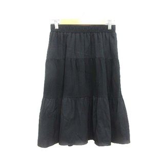 トゥービーシック(TO BE CHIC)のTO BE CHIC フレアスカート ミモレ ロング 40 黒 ブラック /YK(ロングスカート)