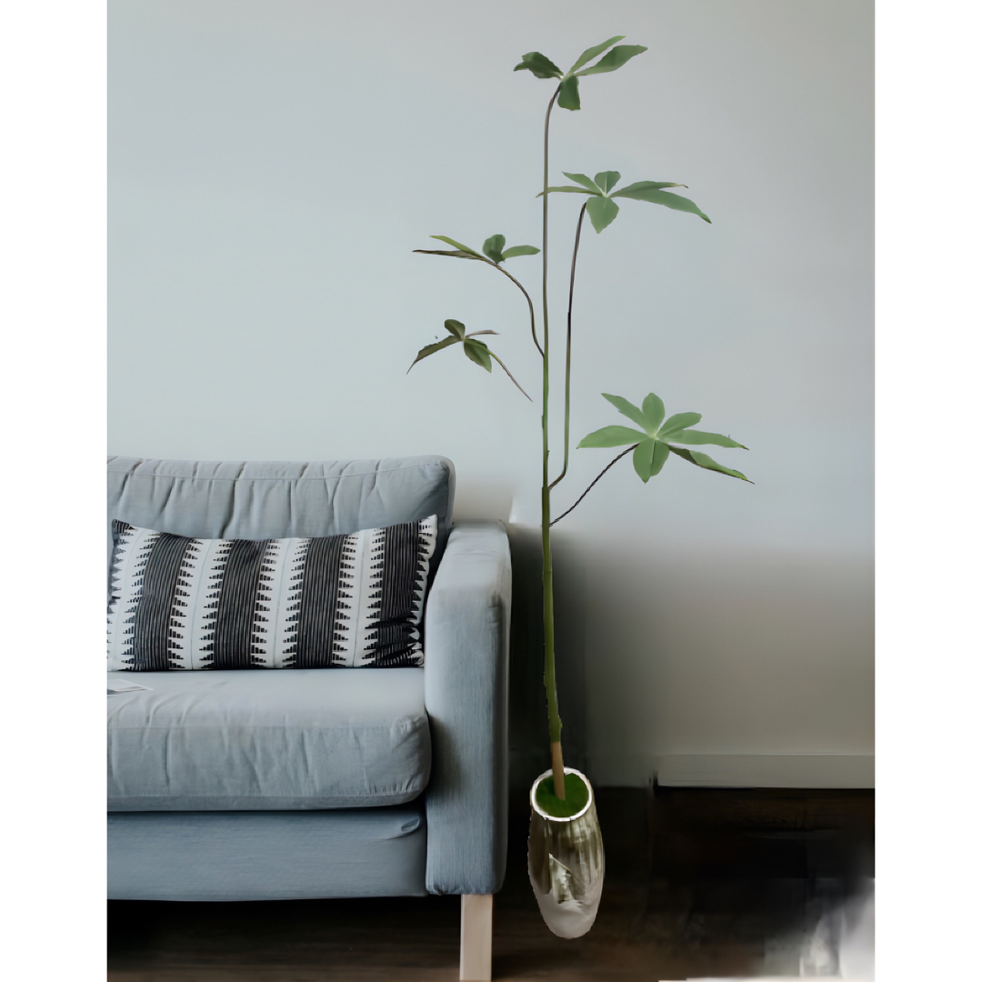 光触媒 人工観葉植物 ウォールグリーン フェイクグリーン パキラ1.25M-