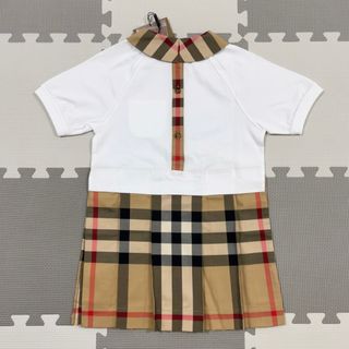 BURBERRY - 新品タグ付き バーバリー 襟付き ドッキングワンピース