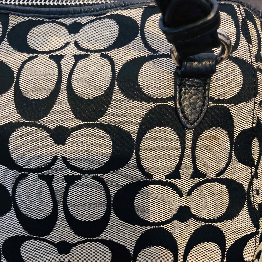 COACH - 良品 コーチ 2way ショルダーバッグ 黒 シグネチャーの通販 by
