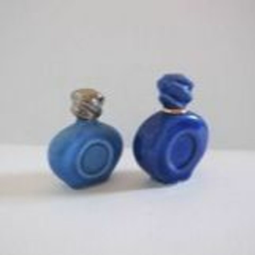 フェーブ　香水瓶　ブルー エンタメ/ホビーの美術品/アンティーク(彫刻/オブジェ)の商品写真