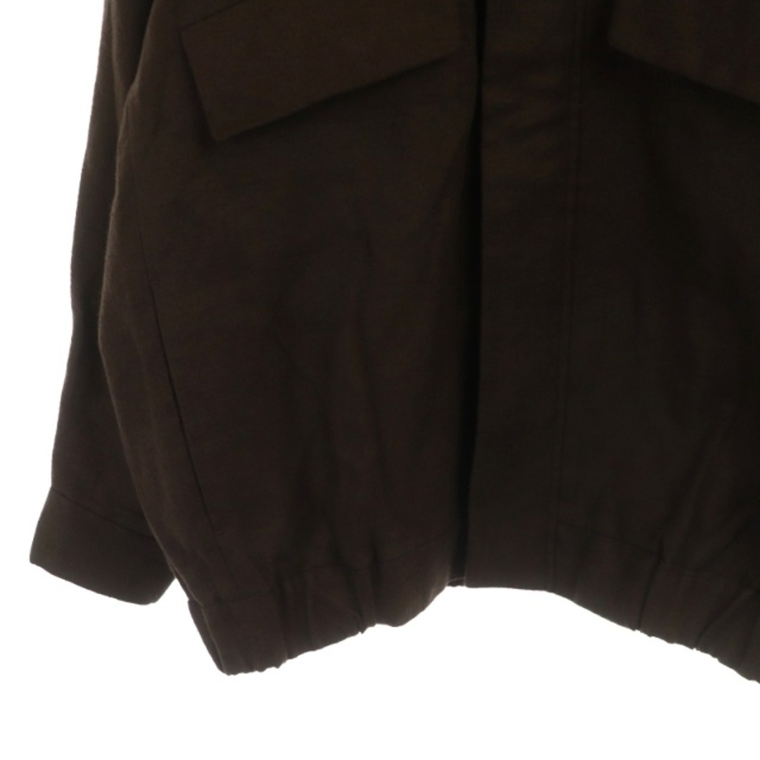 エイトン ヘンプスタンドカラージャケット ブルゾン ジップアップ 01 茶色 メンズのジャケット/アウター(ブルゾン)の商品写真