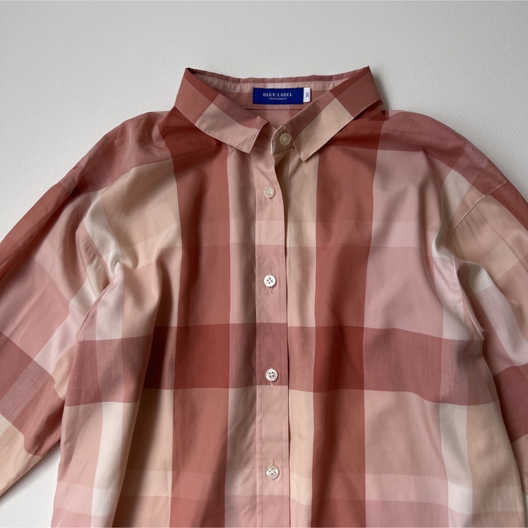 買取 公式 【美品】 BLUE LABEL CRESTBRIDGE 長袖シャツ チェック