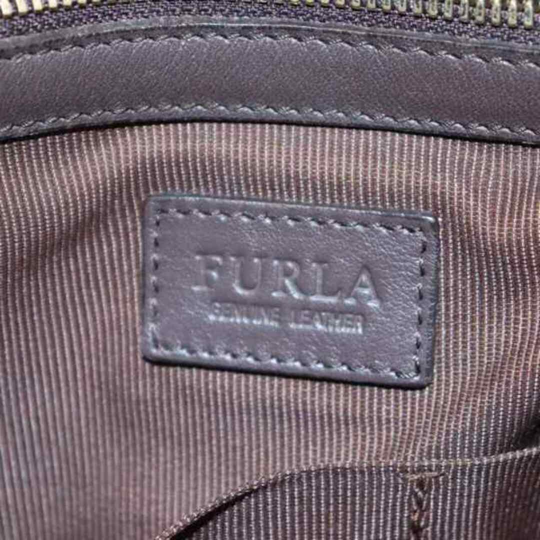 フルラ FURLA トートバッグ ハンドバッグ レザー 茶 ブラウン グレー 7