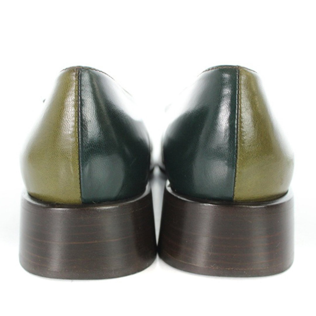PRADA(プラダ)のプラダ パンプス ストラップ付 スクエアトゥ 38 24cm 緑 カーキ レディースの靴/シューズ(ハイヒール/パンプス)の商品写真