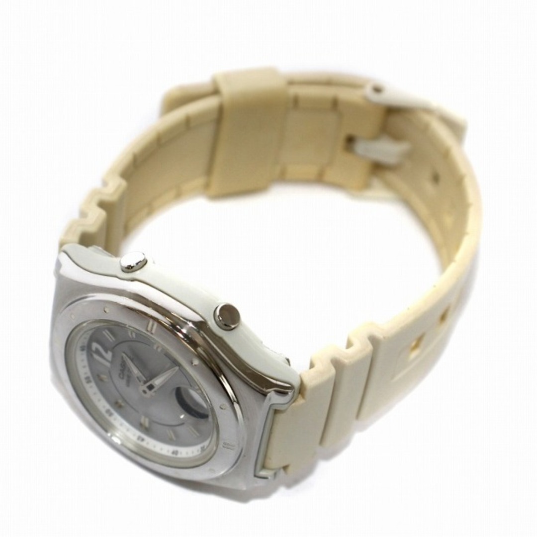 カシオ ウェーブセプター 腕時計 電波ソーラー 2針 白 LWA-M141