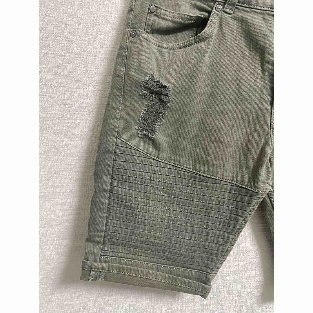 H&M(エイチアンドエム)のH&M ハーフパンツ バイカーデニム デニム ショーツ スキニー メンズのパンツ(ショートパンツ)の商品写真