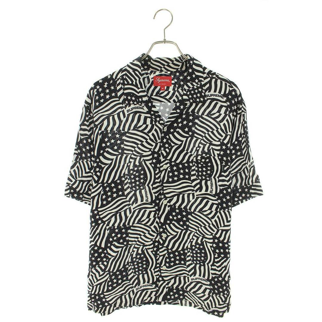 シュプリーム  20SS  Flags Rayon S/S Shirt フラッグレーヨン半袖シャツ メンズ M