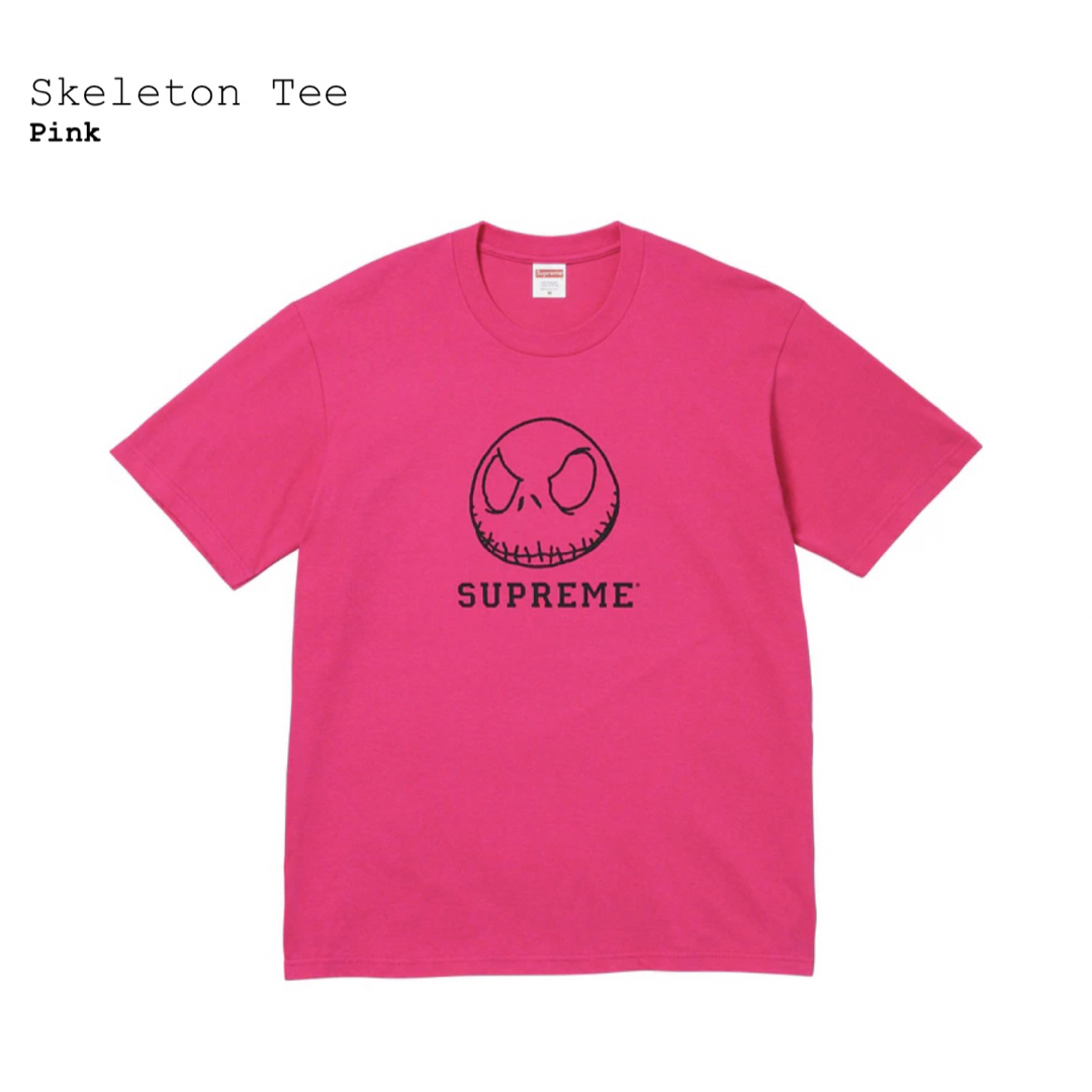 シュプリーム　Supreme Skeleton Tee Pink 新品　サイズL