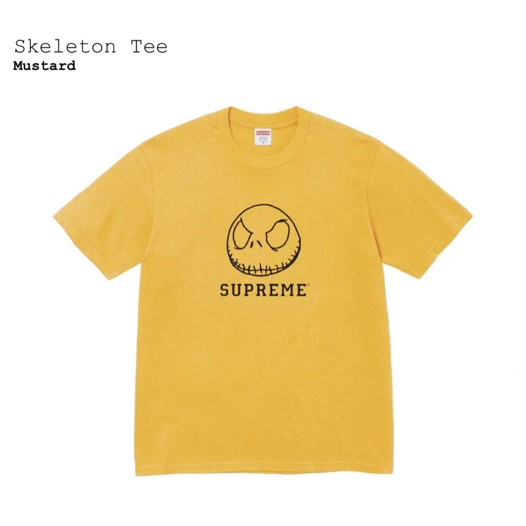 シュプリーム Supreme Skeleton Tee Mustard サイズL シュプリーム Supreme Skeleton Tee Mustard サイズL