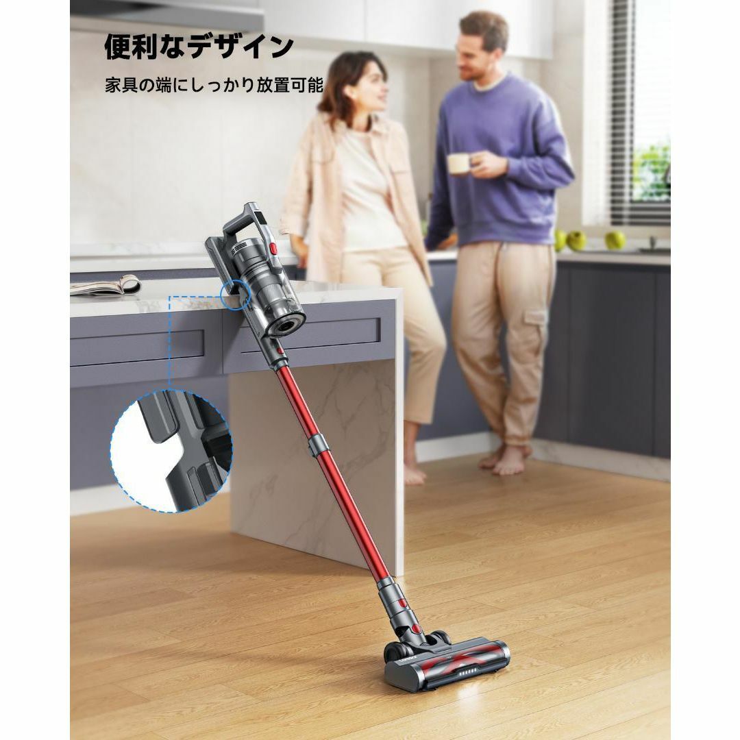 掃除機 コードレス 充電式 33000pa 55分長時間稼働 強力吸引 クリーナ