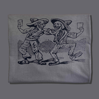 ヘインズ(Hanes)の80s USA製 ヴィンテージTシャツ シングルステッチ ガイコツ カーキ(Tシャツ/カットソー(半袖/袖なし))