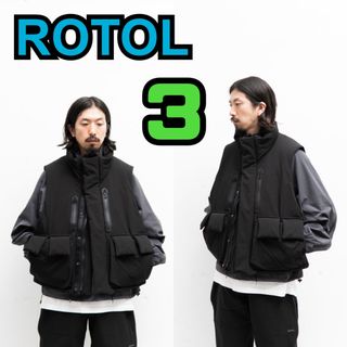 ワンエルディーケーセレクト(1LDK SELECT)のROTOL BOMMER VEST ダウンベスト 3 L XL 黒 black(ダウンベスト)