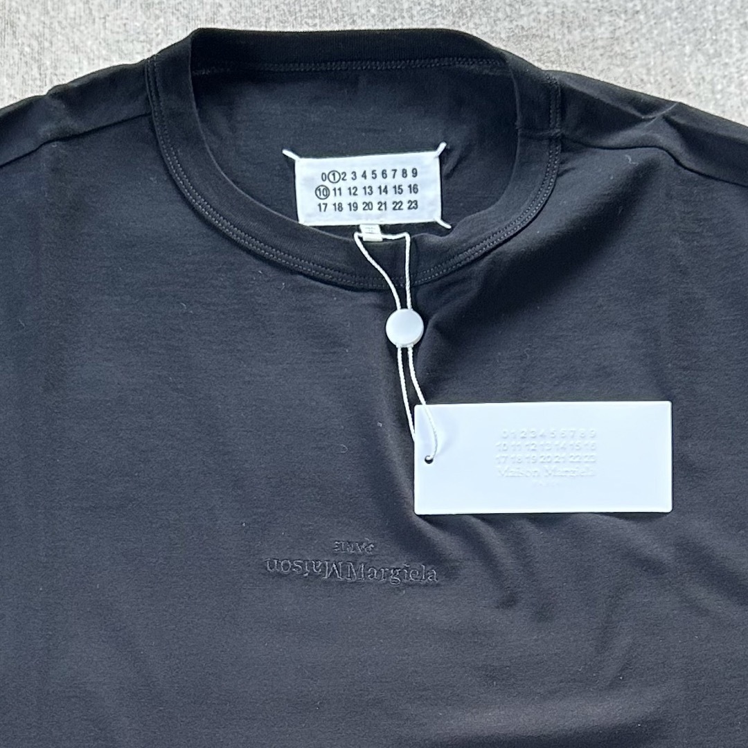 黒XL新品 メゾン マルジェラ リバースロゴ Tシャツ オールブラック メンズ