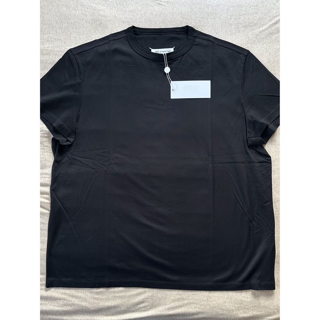黒XL新品 メゾン マルジェラ リバースロゴ Tシャツ オールブラック メンズ-