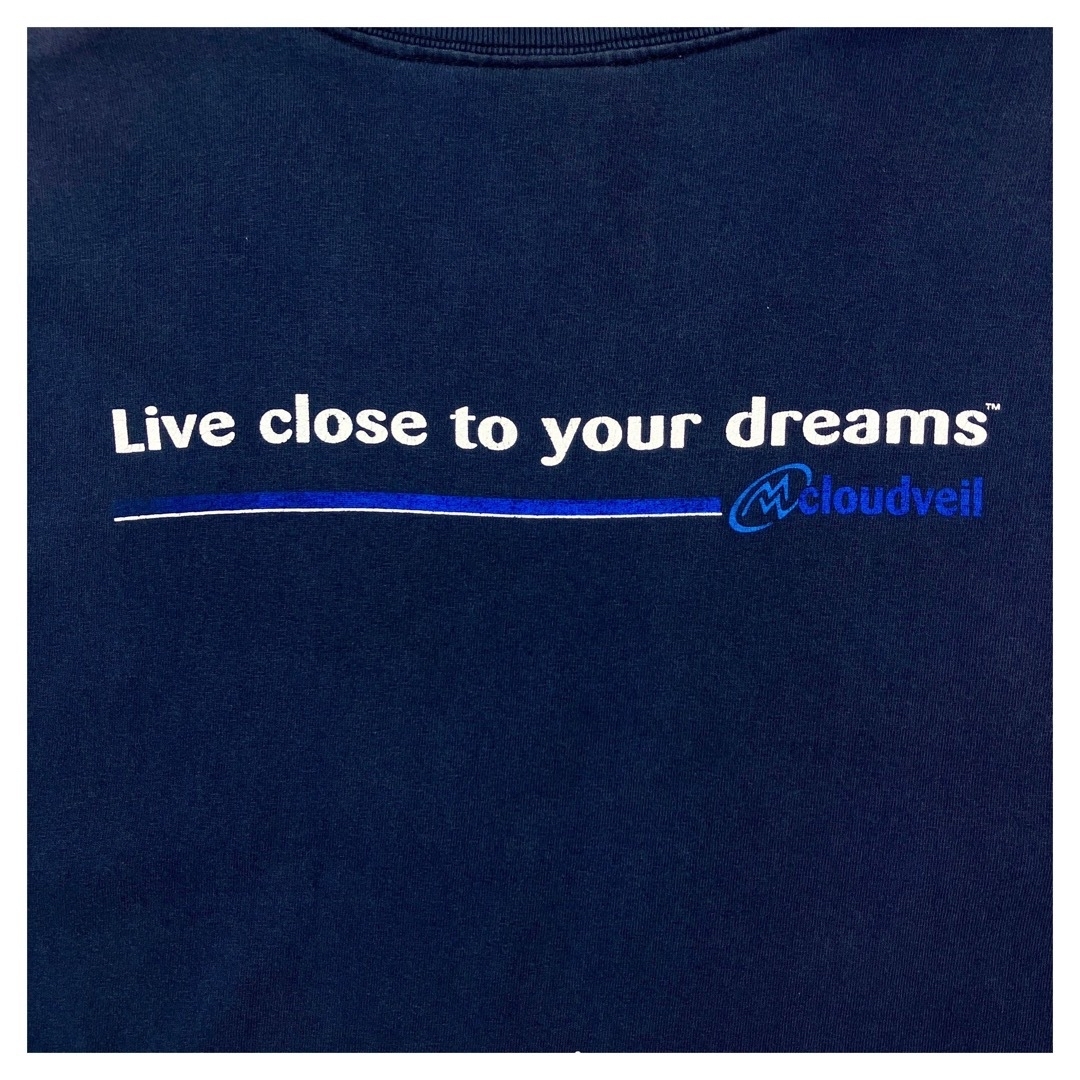 00s cloudveil クラウドベイル　ヴィンテージTシャツ　ロゴ　ネイビー