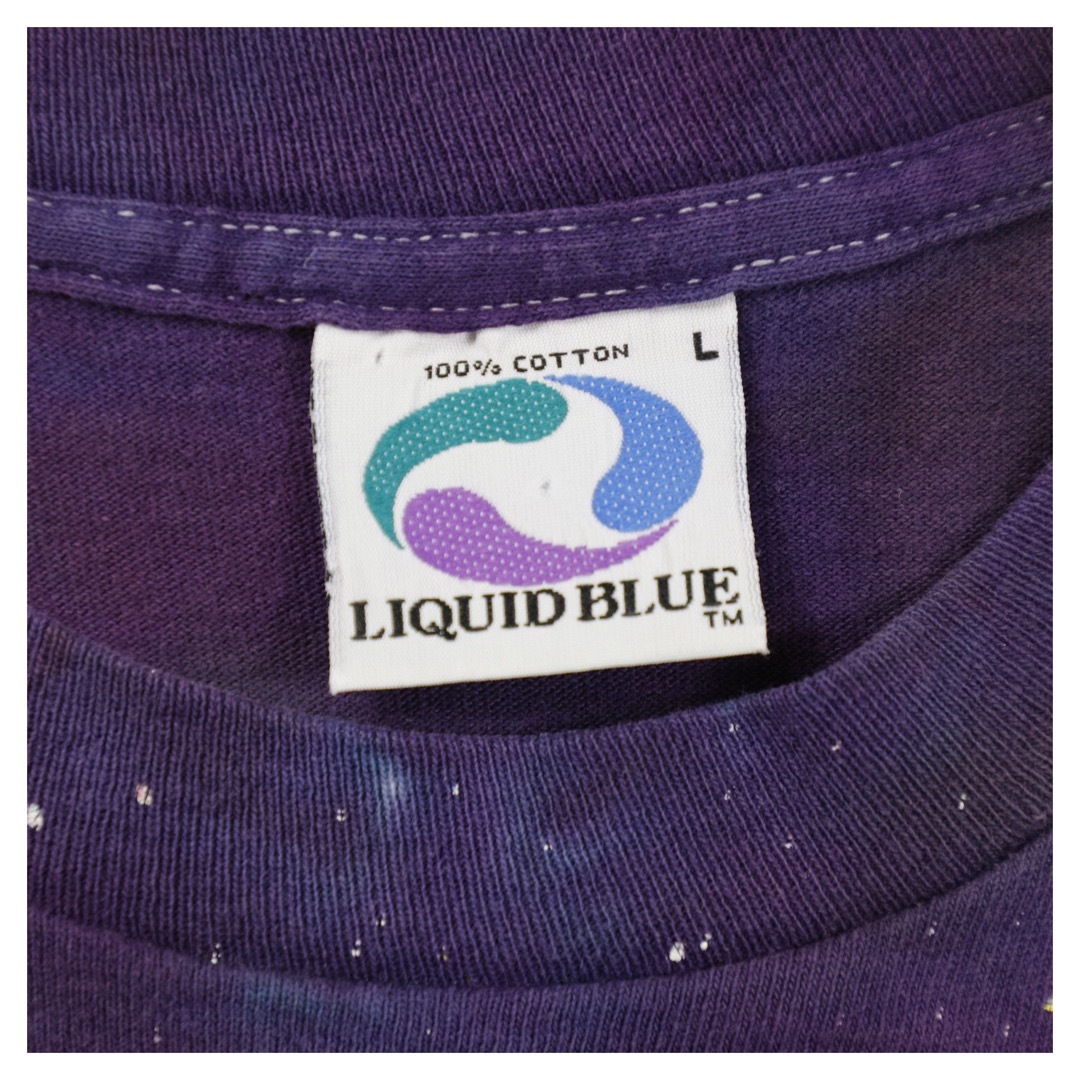 90s USA製 LIQUID BLUE ビンテージTシャツ　タイダイ　宇宙　星 9