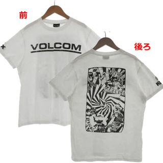 ボルコム(volcom)のボルコム Ｔシャツ 半袖 ロゴプリント バックプリント コットン 白 黒 M(Tシャツ/カットソー(半袖/袖なし))