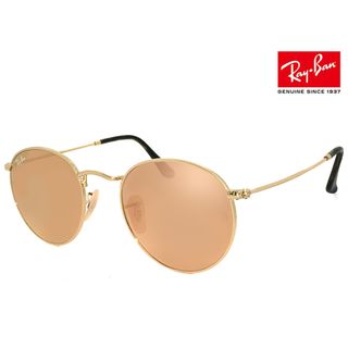 レイバン(Ray-Ban)の【新品】 レイバン サングラス Ray-Ban rb3447n 001/Z2 50mm ラウンド メタル レディース メンズ Round Metal 001Z2 ミラーレンズ(サングラス/メガネ)