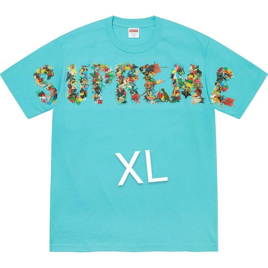 21SS Supreme Toy Pile Tee Light Teal XL