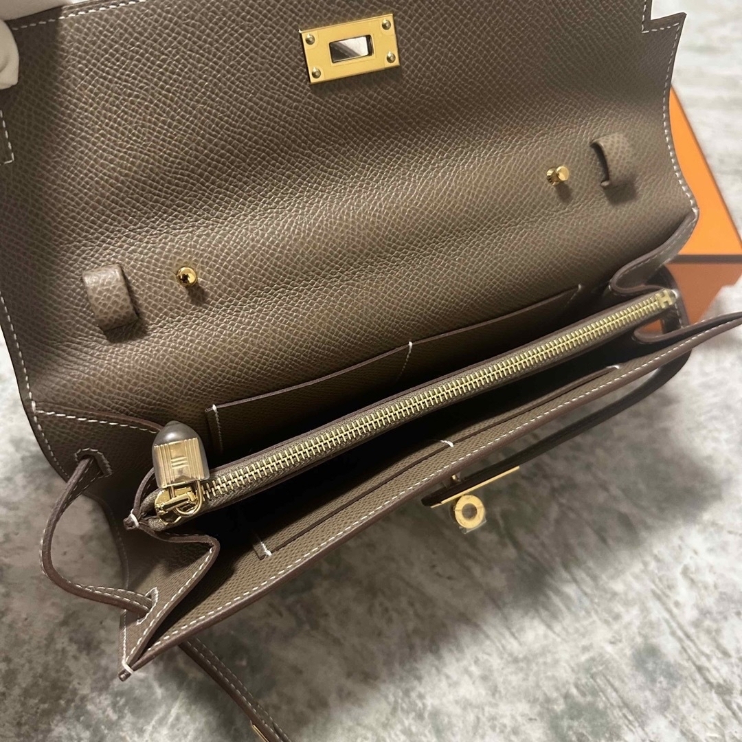 【超激レア★】 HERMES ケリー トゥーゴー 長財布 G金具 エトゥープ♪