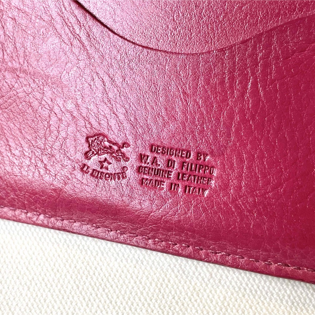 IL BISONTE(イルビゾンテ)の限定カラー完売品！イルビゾンテ ウォレット がま口 折り財布 ピンク イタリア製 レディースのファッション小物(財布)の商品写真