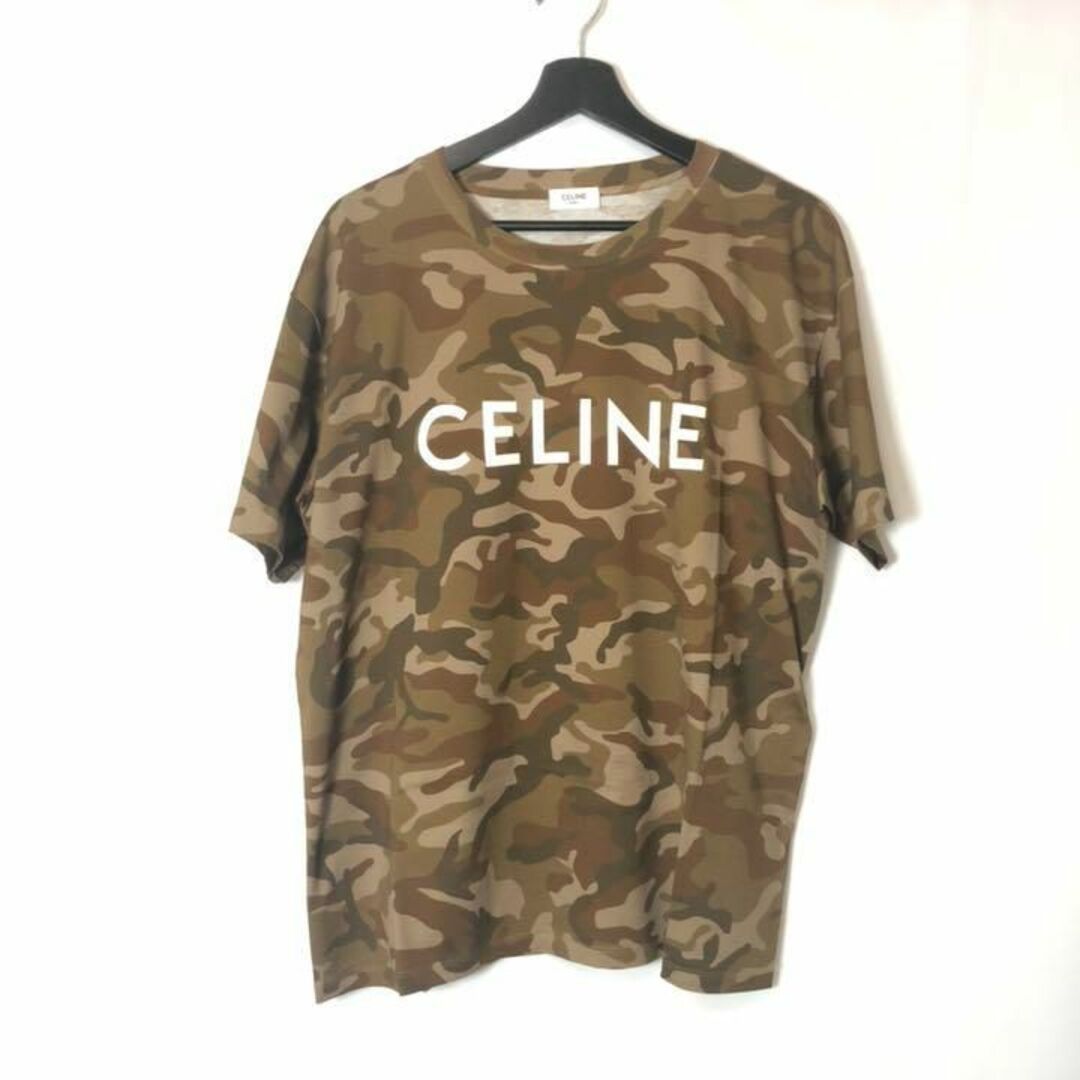 celine(セリーヌ)のXSサイズ CELINE セリーヌ カモフラージュ ルーズ ロゴTシャツ メンズのトップス(Tシャツ/カットソー(半袖/袖なし))の商品写真