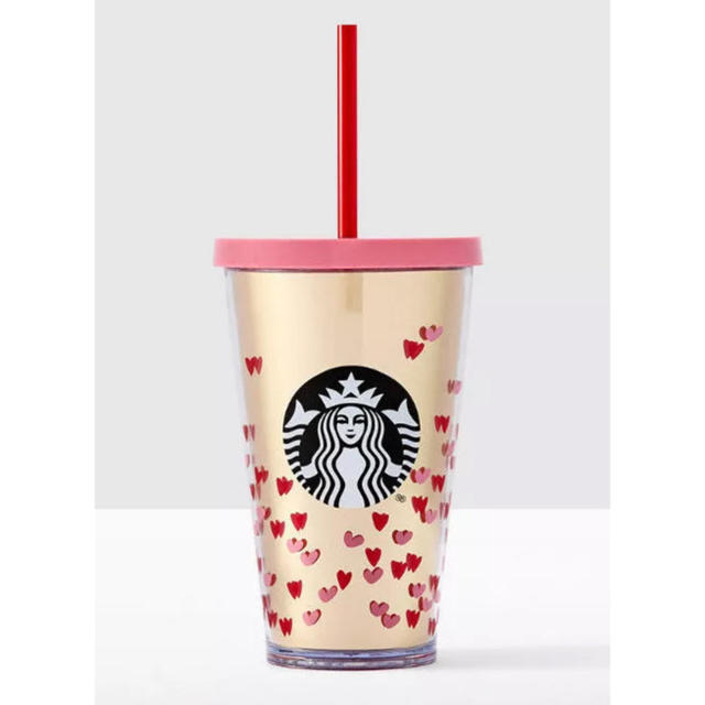 Starbucks Coffee(スターバックスコーヒー)のバレンタイン2017限定♡スターバックスタンブラー♡ピンク インテリア/住まい/日用品のキッチン/食器(タンブラー)の商品写真