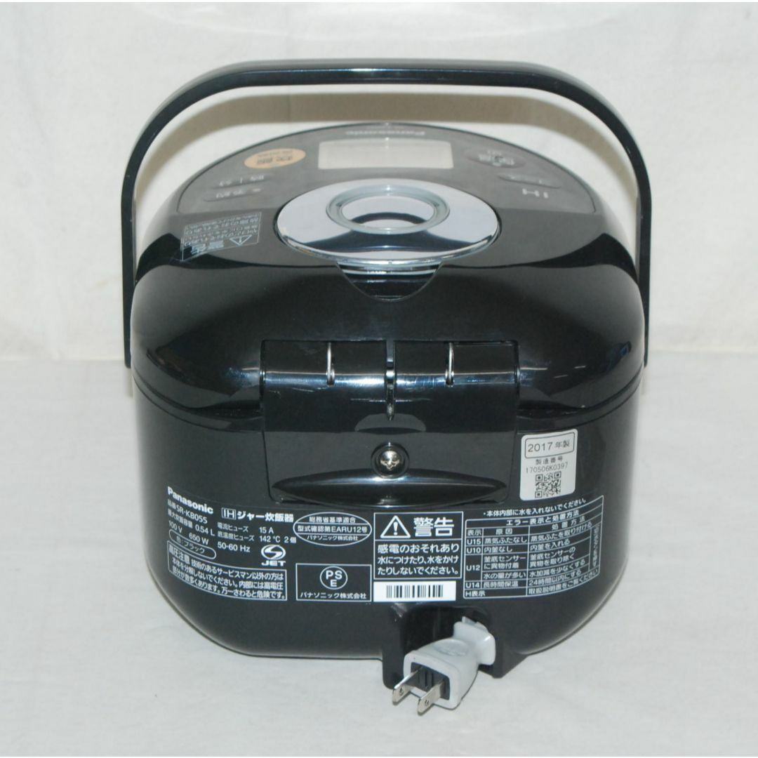 美品 パナソニック IH炊飯ジャー 炊飯器 3合炊き SR-KB055 17年製 - 炊飯器