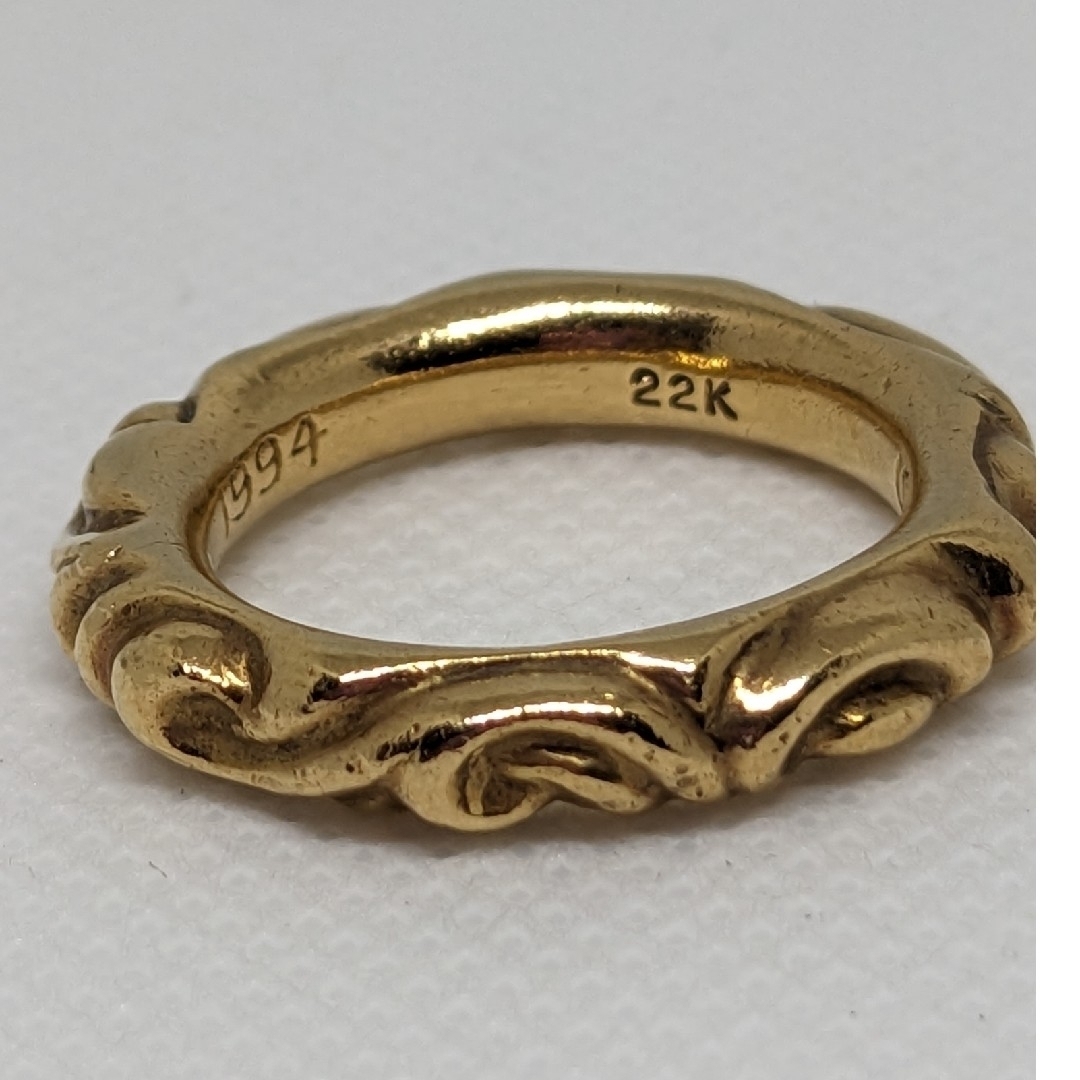 Chrome Hearts(クロムハーツ)のCHROME HEARTS 22K SCROLL BAND RING メンズのアクセサリー(リング(指輪))の商品写真