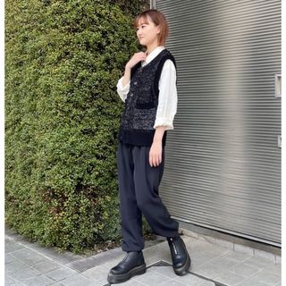ear PAPILLONNER イアパピヨネ 黒 スミスタイル ニットベスト