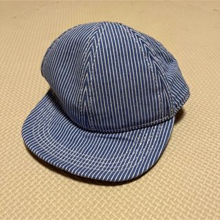 プチバトー(PETIT BATEAU)のプチバトー　キャップ　帽子　ブルー　ストライプ(帽子)