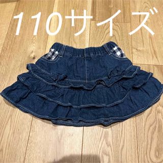 デニムミニスカート　フリル　ポケット付き　110サイズ(スカート)