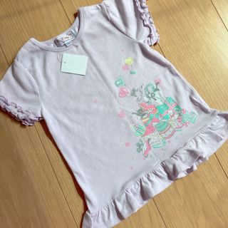 マザウェイズ(motherways)のマザウェイズ ネコプレゼント柄 半袖Tシャツ 110(Tシャツ/カットソー)