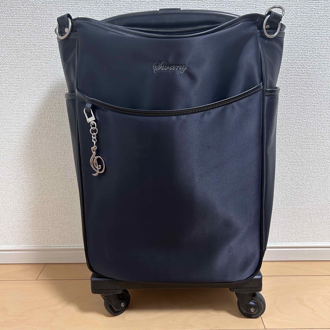 SWANY スワニー キャリーバッグ ショッピングバッグ ネイビー 紺色