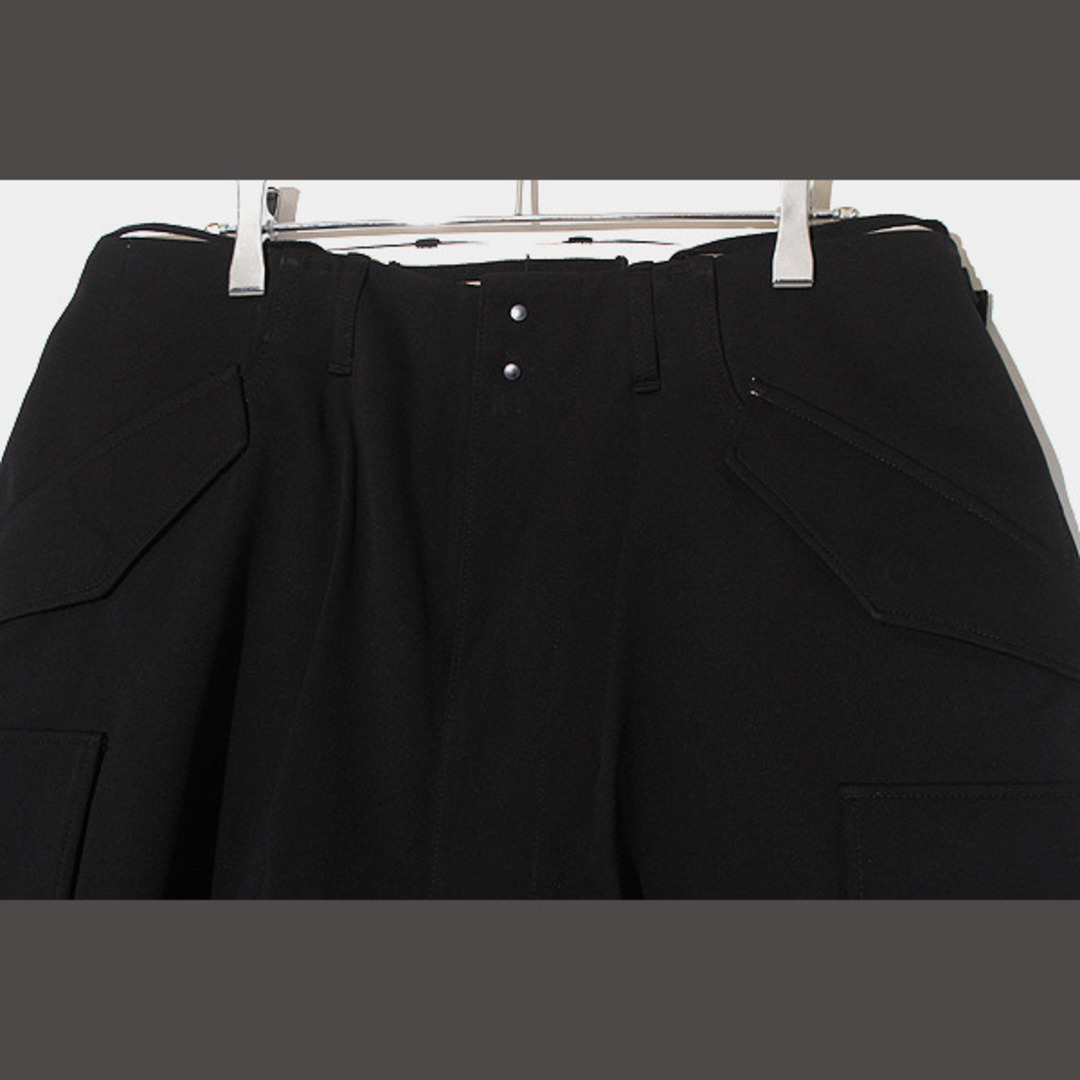 22AW SOUMO ソウモ ジャージーカーゴパンツ 3 ブラック - ワークパンツ