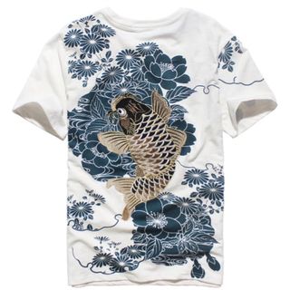 和柄 刺繍 Tシャツ(Tシャツ/カットソー(半袖/袖なし))