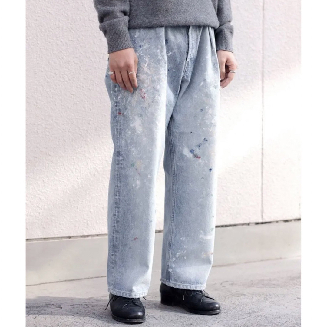 COMOLI(コモリ)のHERILL  Denim Splash Tuck 4pk size3 メンズのパンツ(デニム/ジーンズ)の商品写真