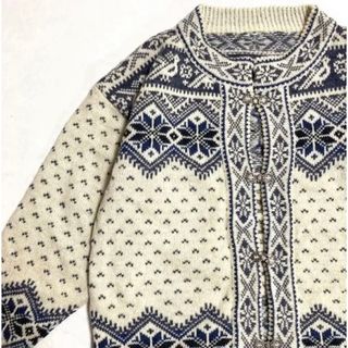 ノルディックニットカーディガン メタルフック チロリアン