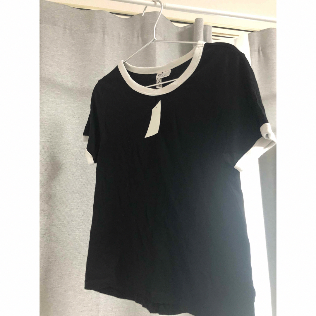 H&M(エイチアンドエム)のH&M Tシャツ パイピング　黒白 メンズのトップス(Tシャツ/カットソー(半袖/袖なし))の商品写真