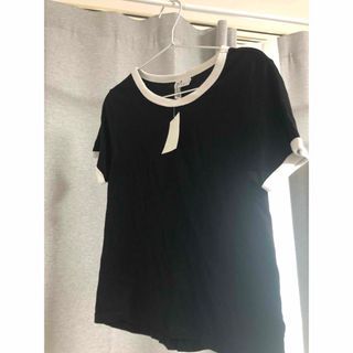 エイチアンドエム(H&M)のH&M Tシャツ パイピング　黒白(Tシャツ/カットソー(半袖/袖なし))